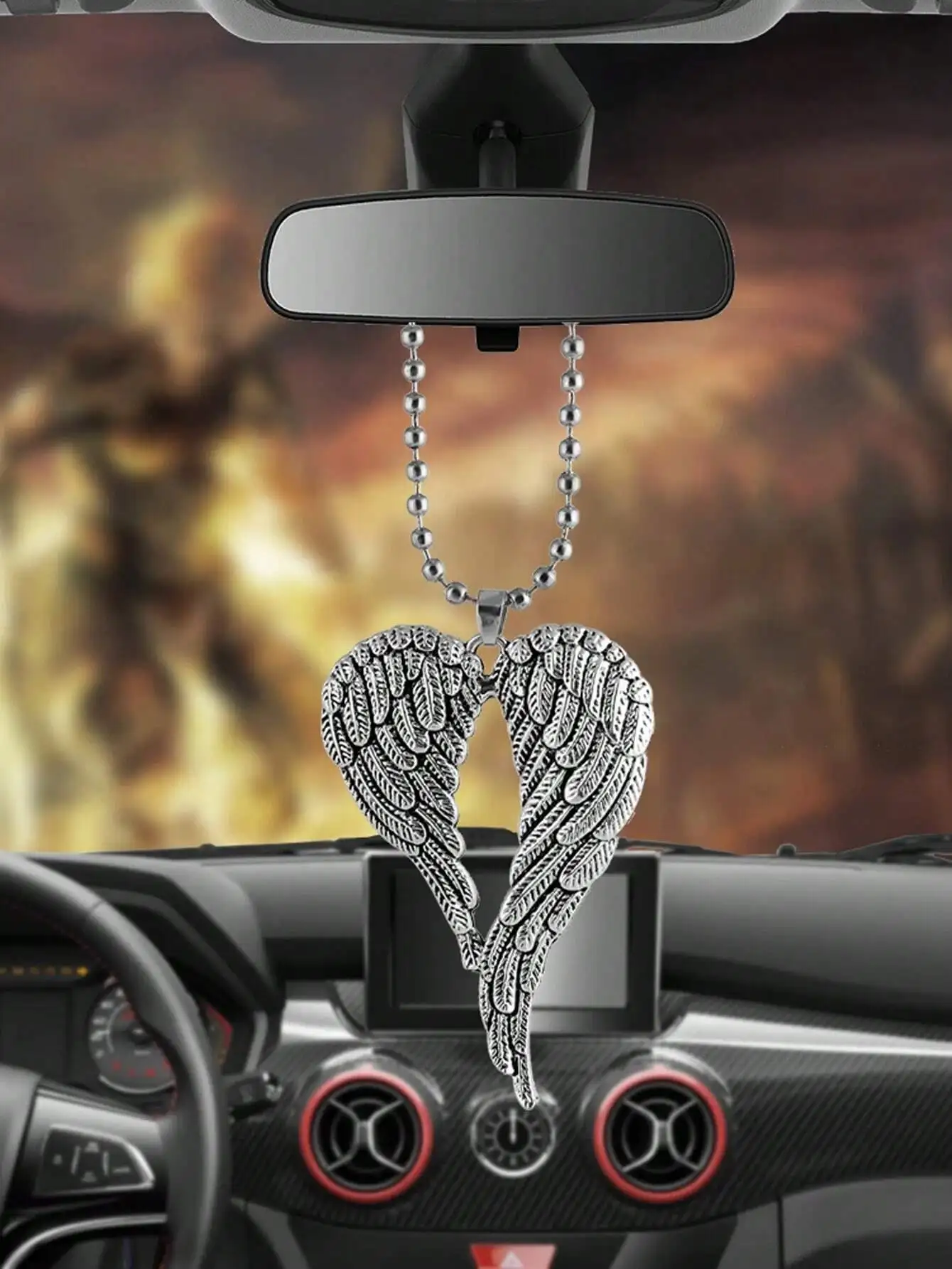 

1pc Wing Design Zinc Alloy Car Hanging Ornament