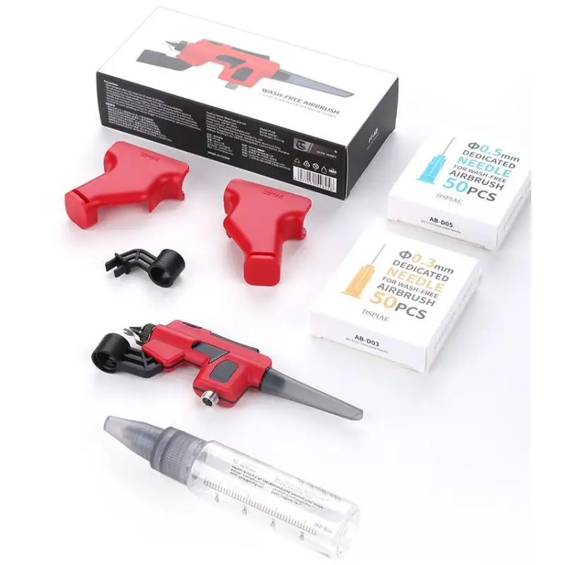 1 Set 0.3mm/0.5mm Caliber Water-Based Paint Airbrush PT-AB No Wash Airbrush Marker Pen Airbrush Quick Paint Change For Modeling