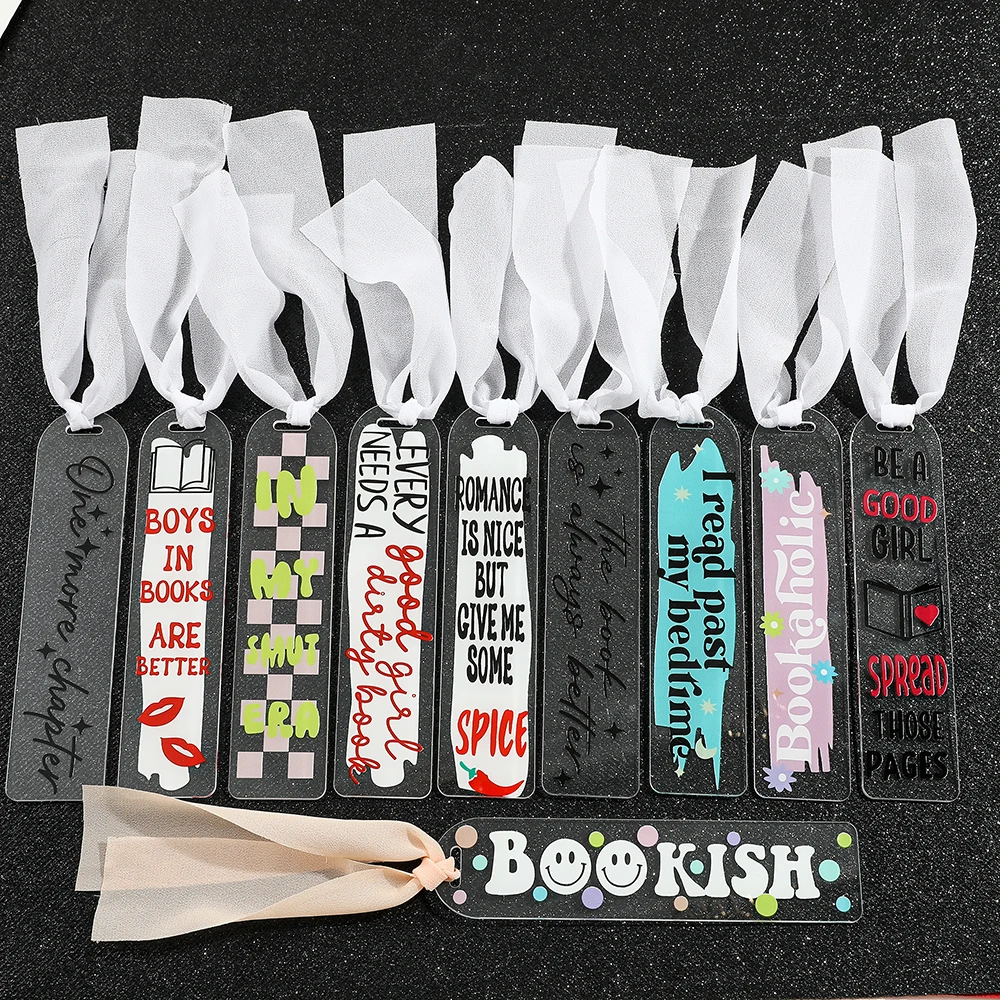 1pcs acrylic clear bookmarks, are beautiful bookmark decorations, perfect birthday gift for fiction fans, souvenirs