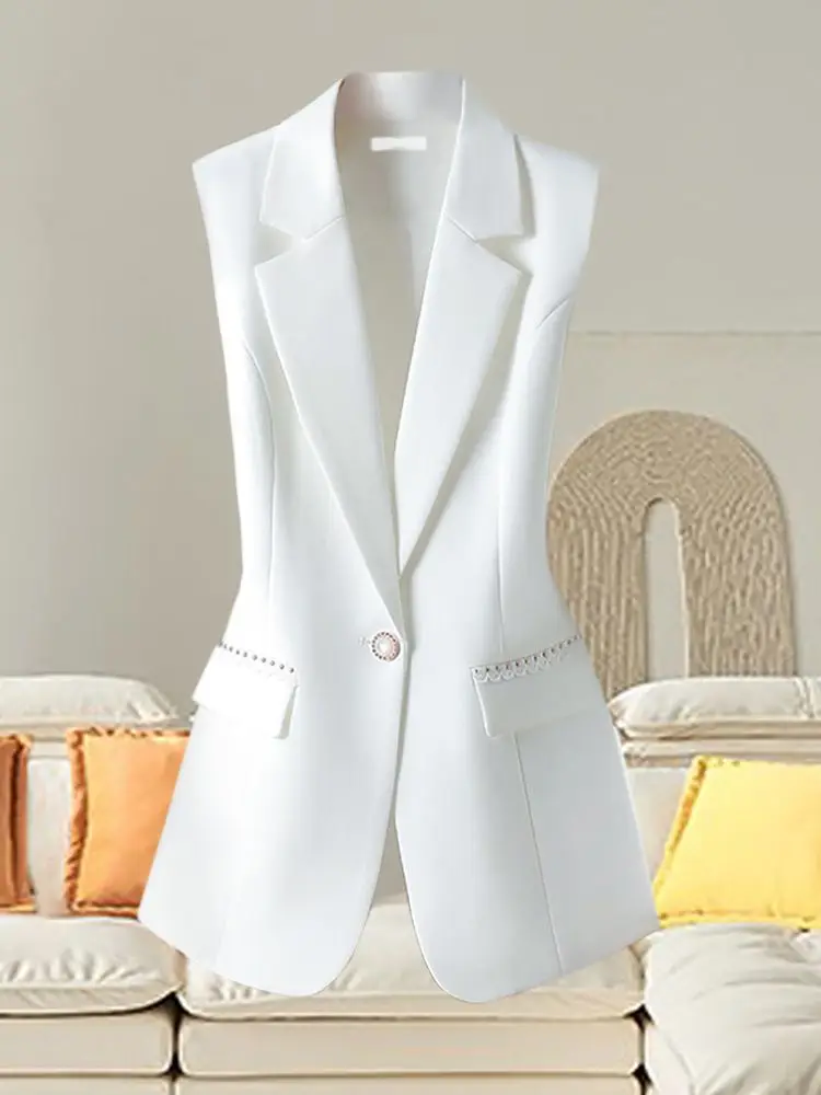 

Suit vest for women in autumn 2024, new loose sleeveless spring and autumn sleeveless suit, vest, jacket for women