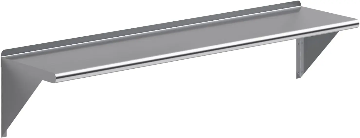 

60" Long X 14" Deep Stainless Steel Wall Shelf | NSF Certified | Appliance & Equipment Metal Shelving | Kitchen, Restaur