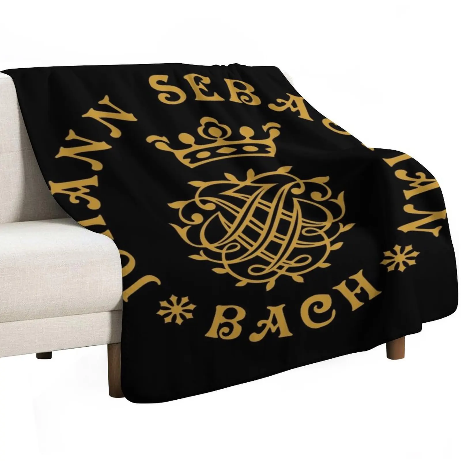 Johann Sebastian Bach - Monogram - 01 Throw Blanket Warm Throw Blanket Gift for Anniversary