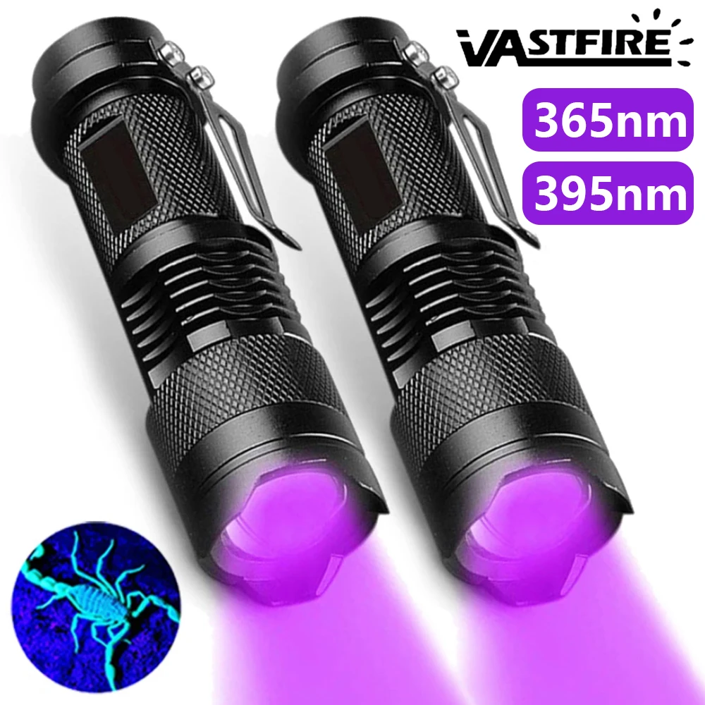 

UV Flashlight 395nm 365nm Handheld Blacklight Flashlight Mini Light Torch Detector Dog Pet Urine Stains Bed Bugs and Scorpions