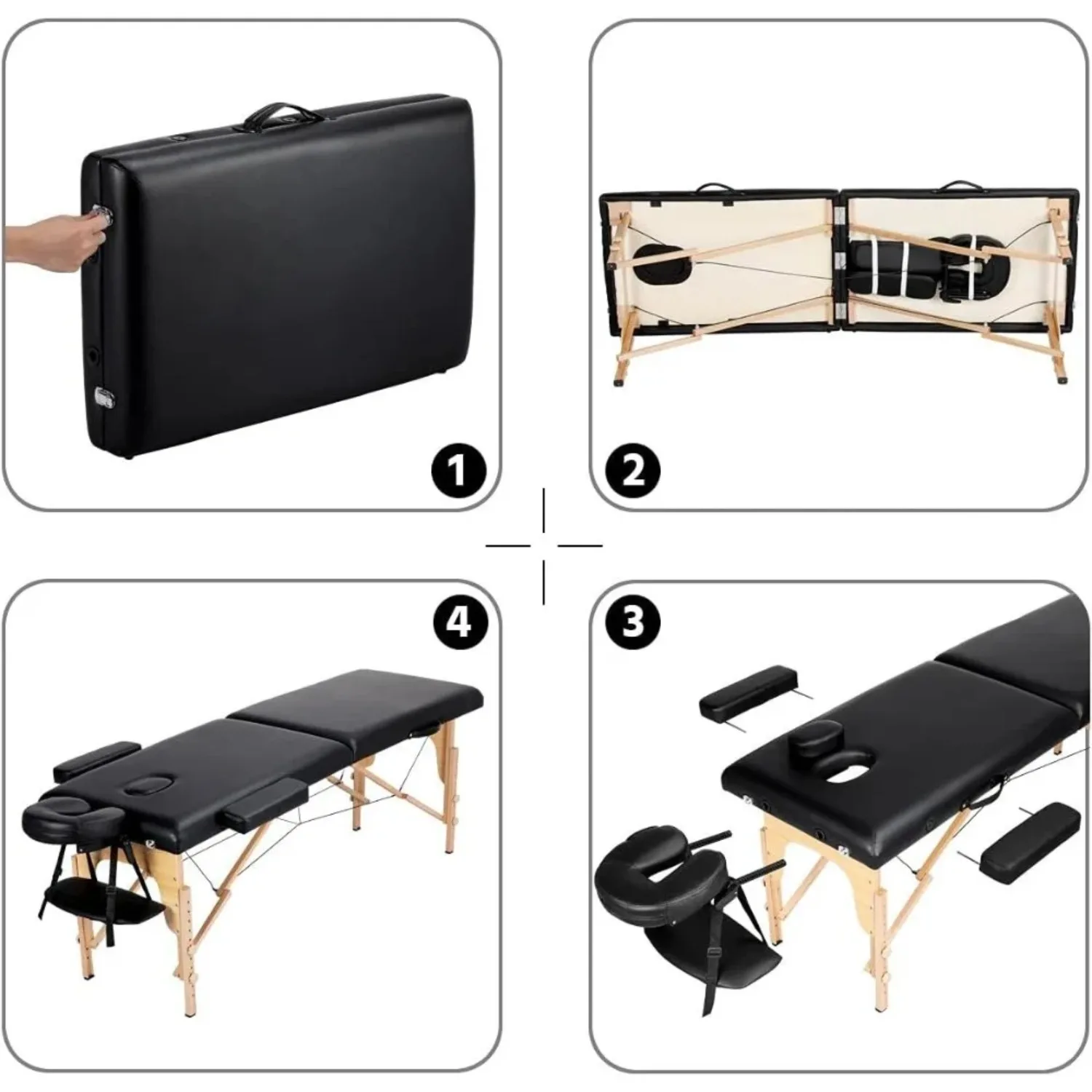 Mesa de massagem portátil para cílios, usada para extensão de cílios, beleza, suporte de tatuagem e hidroterapia com altura ajustável