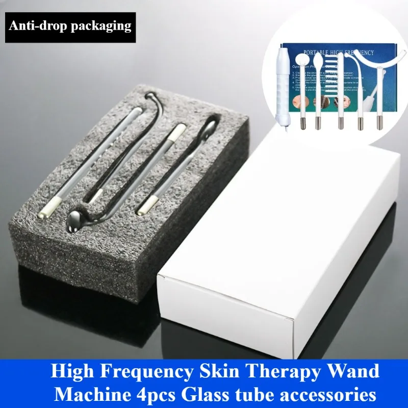 

Portable High Frequency Facial Therapy Wand Acne Treatment Machine Glass tube accessories four-piece set