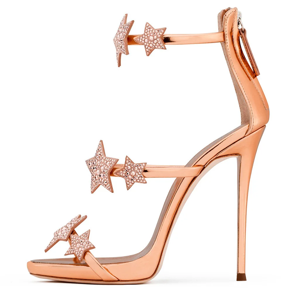 Geometric Decoration Strap ThIn High Heels Fashion Zipper Rhinestone Sandals Elegant Party Sandalias De Mujer Summer Shoes Sexy