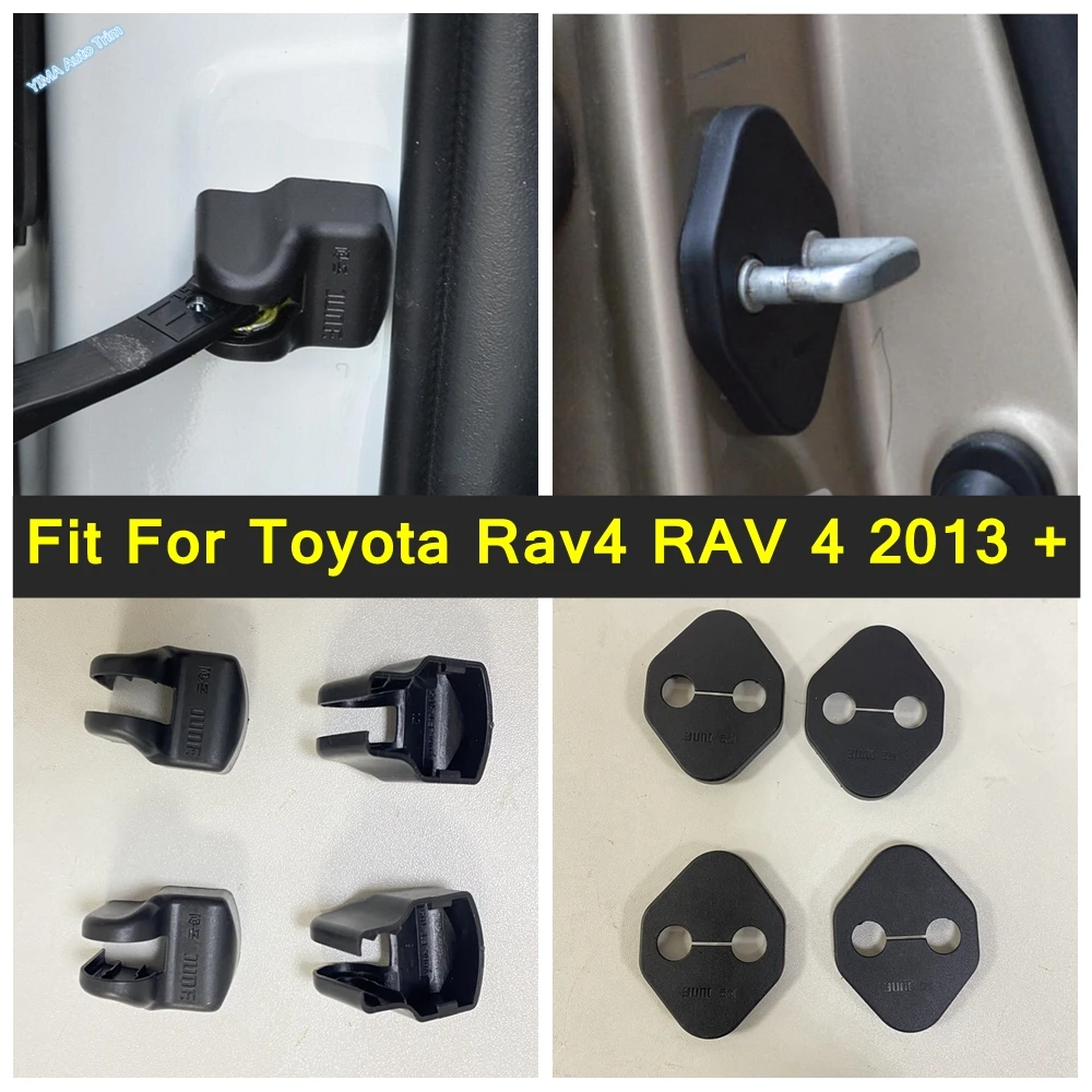 

Car Accessories Fit For Toyota Rav4 RAV 4 2013 - 2018 Plastic Car Door Lock & Arm Stop Rust Waterproof Protector Cover Kit 8 Pcs