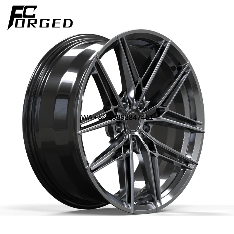 

Custom 5x112 5x114.3 Alloys Black Rims Multi Spoke 17-22 Inch Forged Monoblock Wheels Rims for Off-Road Sport