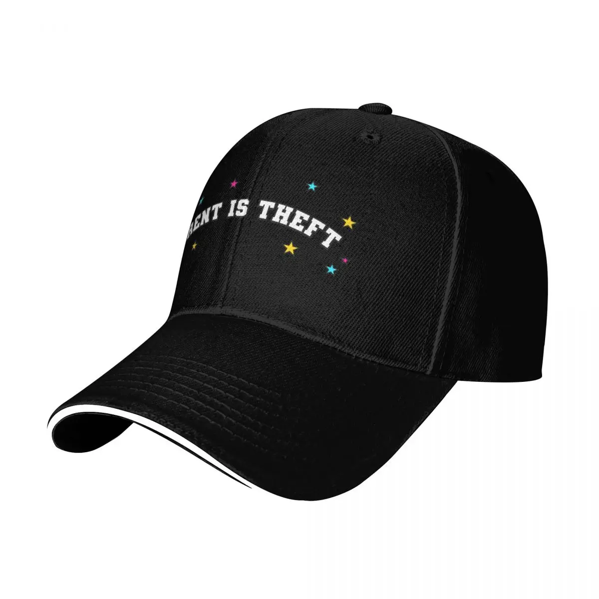 Rent Is Theft - Anti Landlord Baseball Cap Vintage Retro Embroidered Lightweight Packable Gift for Him Her