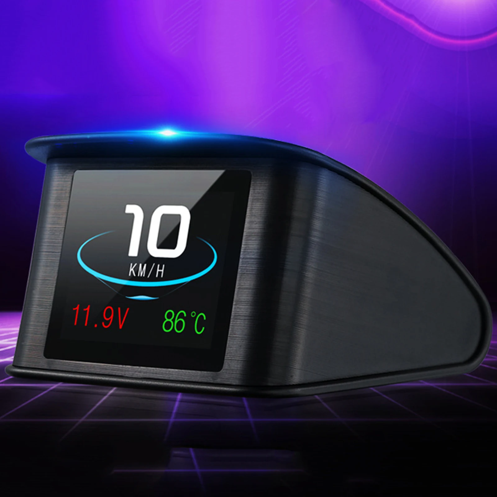 

Automotive Digital LCD Car Clock Dashboard HUD Thermometer Mini Head-up Speedometer Display for All Cars Universal