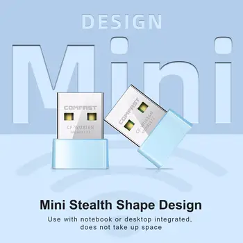 Comfast 150Mbps USB WiFi adaptér 2,4 GHz internetová karta, disk s volnou LAN sítí, Wi-Fi přijímačem, klíčem, dongle anténou pro PC s Windows 7 8 10 11 10 nejlepší prodej USB WiFi anténa - №7