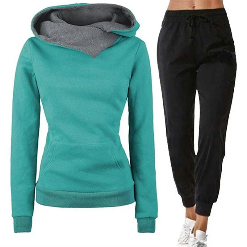 2026 Women's Tracksuit Long Sleeves Hoodie Sweatshirt Sportswear Outdoors Casual Sports Clothes Autumn Winter Single Tops Pants