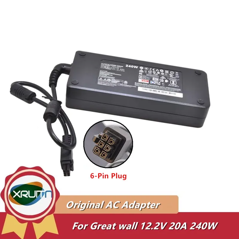 

Genuine GA240SD1-12020000 AC Adapter 12.2V 20.0A 240.0W 6-PIN Charger For Great Wall Lenovo Think System SE350 Power Supply