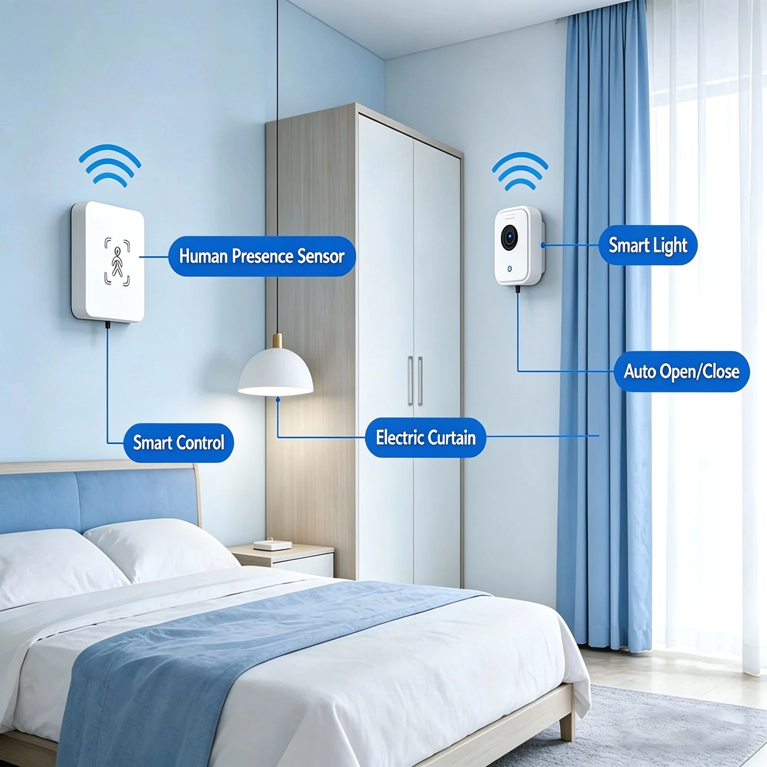 24G mmWave Radar Human Presence Sensor WiFi Zigbee Luminance Detector Tuya Smart Life Human Motion Sensor Smart Home Automation