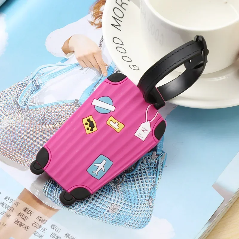 1PC Kwawi Suitcase Luggage Tags Airplane Travel Accessories Women Men Name ID Tags Address Holder Identifier Suitcase Label Tags