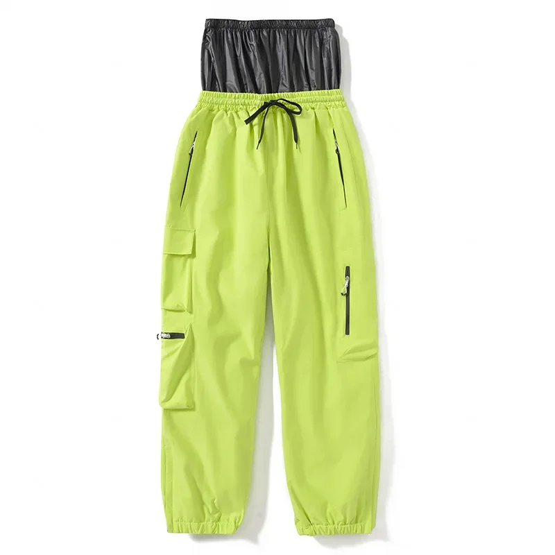 2025 Unisex Ski Pants Waterproof Windproof Insulated - Multi Pockets, Drawstring & Elastic Cuffs for Skiing Snowboarding