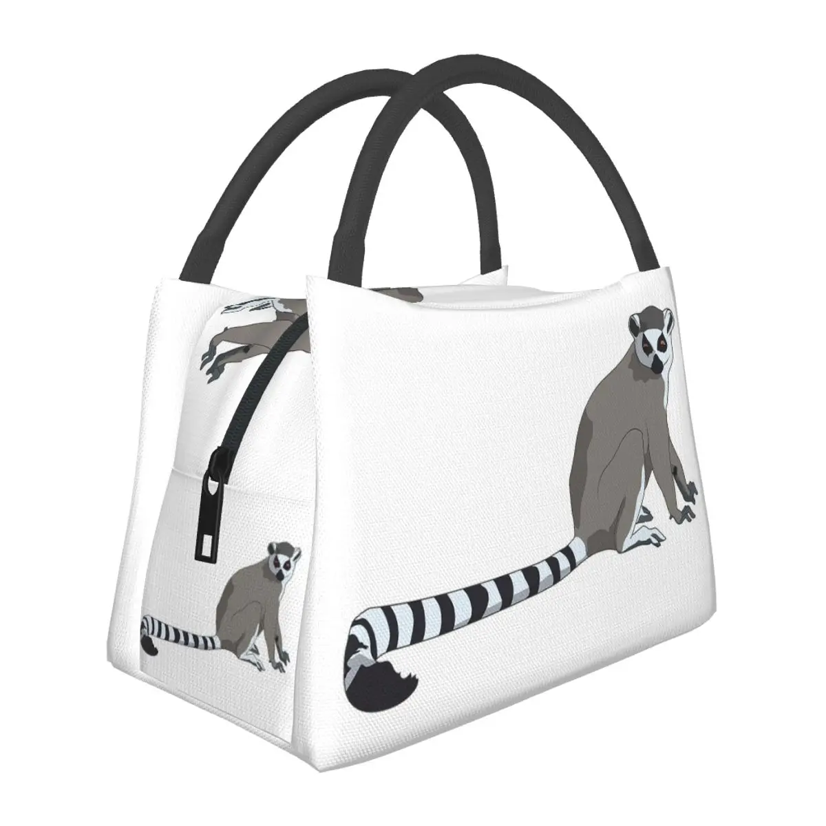 

Ring Tailed Lemur Lunch Bags Insulated Bento Box Waterproof Lunch Tote Picnic Bags Cooler Thermal Bag for Woman Kids Office