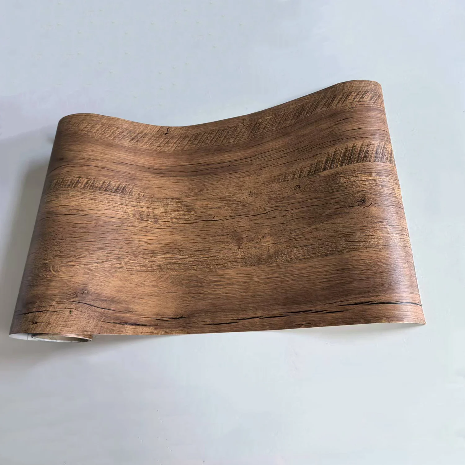 

Коричневые обои с кожурой и наклейкой под дерево — утолщенная водонепроницаемая самоклеящаяся контактная бумага для шкафов, столешниц, ящиков