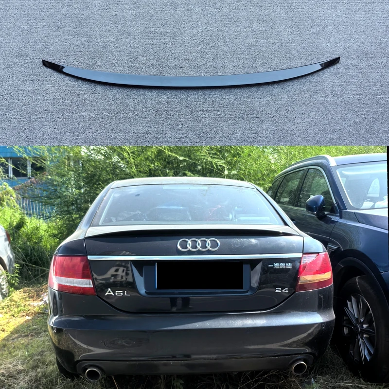 Für Audi A6 C6 S6 2004-2011 ABS-Material Grundierter Heckspoiler Kofferraumlippe Auto-Zubehör Spoiler