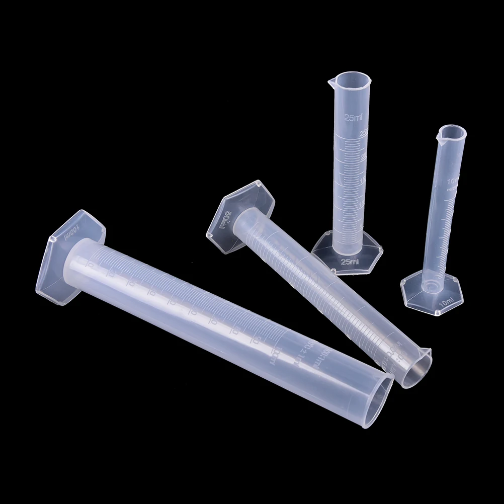 10/25/50/100/250ML Measuring Cups Sufficient Laboratory Gauge Professional Trial Tube Transparent Cylinder For Measurement Usage