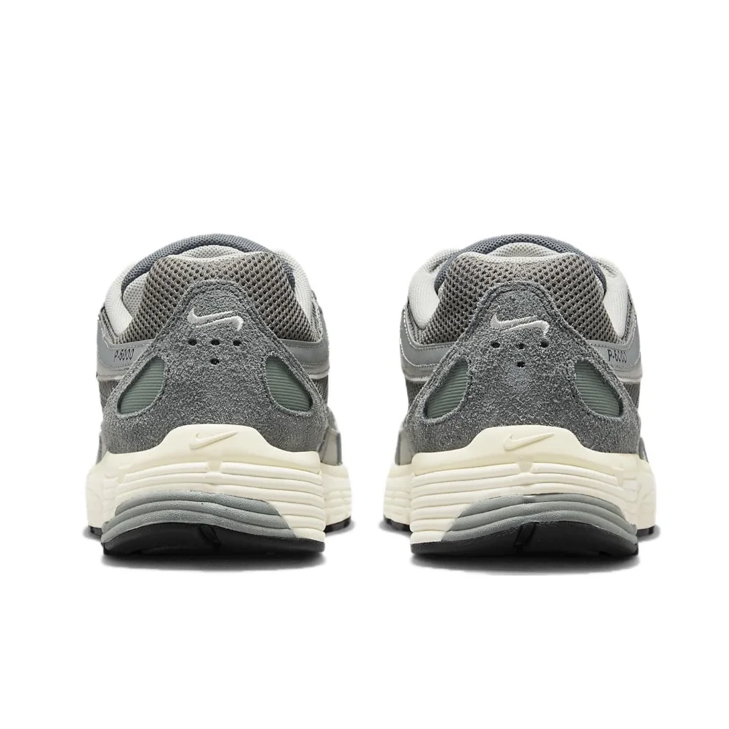 Nike P-6000 Low Herren- und Damen-Sneaker, klassische Retro-Freizeit-Laufschuhe, gepolsterte Komfort-Sneaker, leicht, Grau und Silber