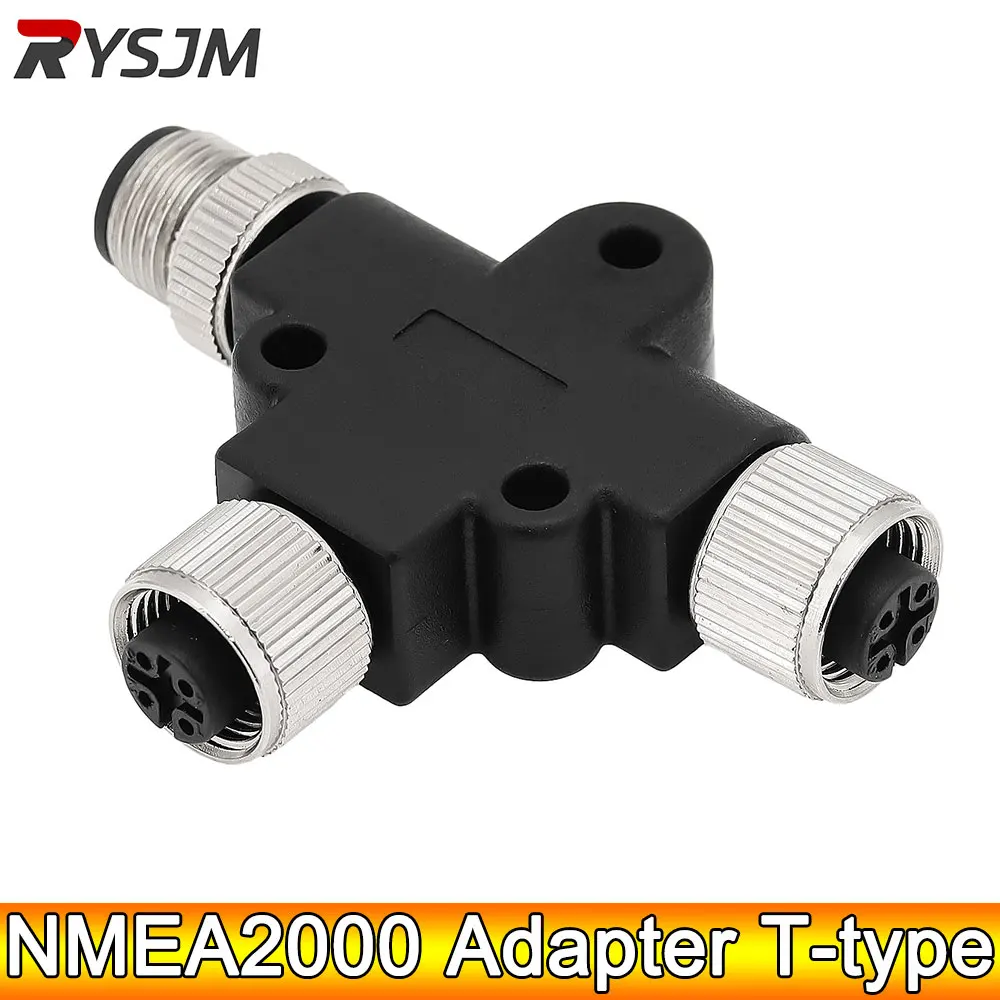 NMEA2000 T-type Power Connector 5P Male and Female Waterproof Connector Nmea 2000 Adapter Aviation Plug Adapter for Ships Yachts