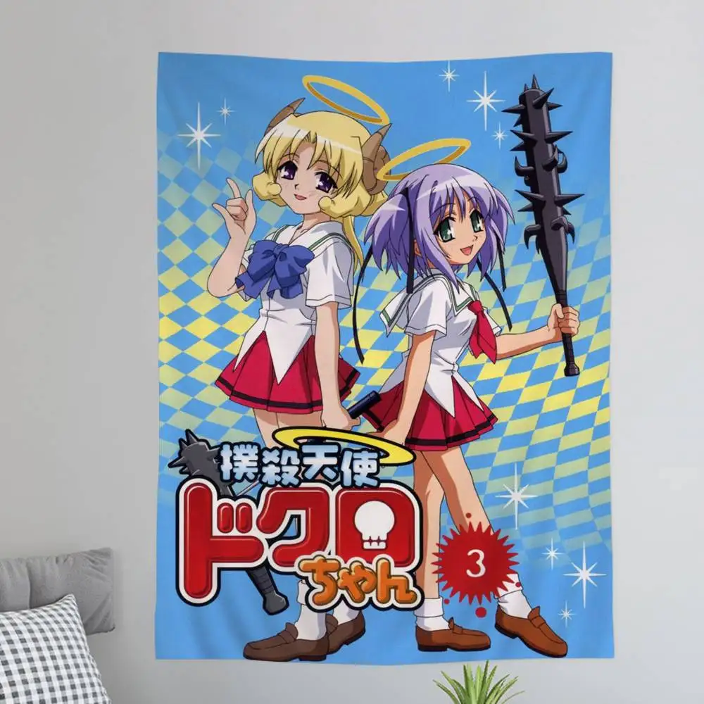 B-Bokusatsu T-Tenshi Dokuro-chan Colorful Tapestry Wall Hanging Bohemian Wall Tapestries Mandala Wall Hanging Sheets