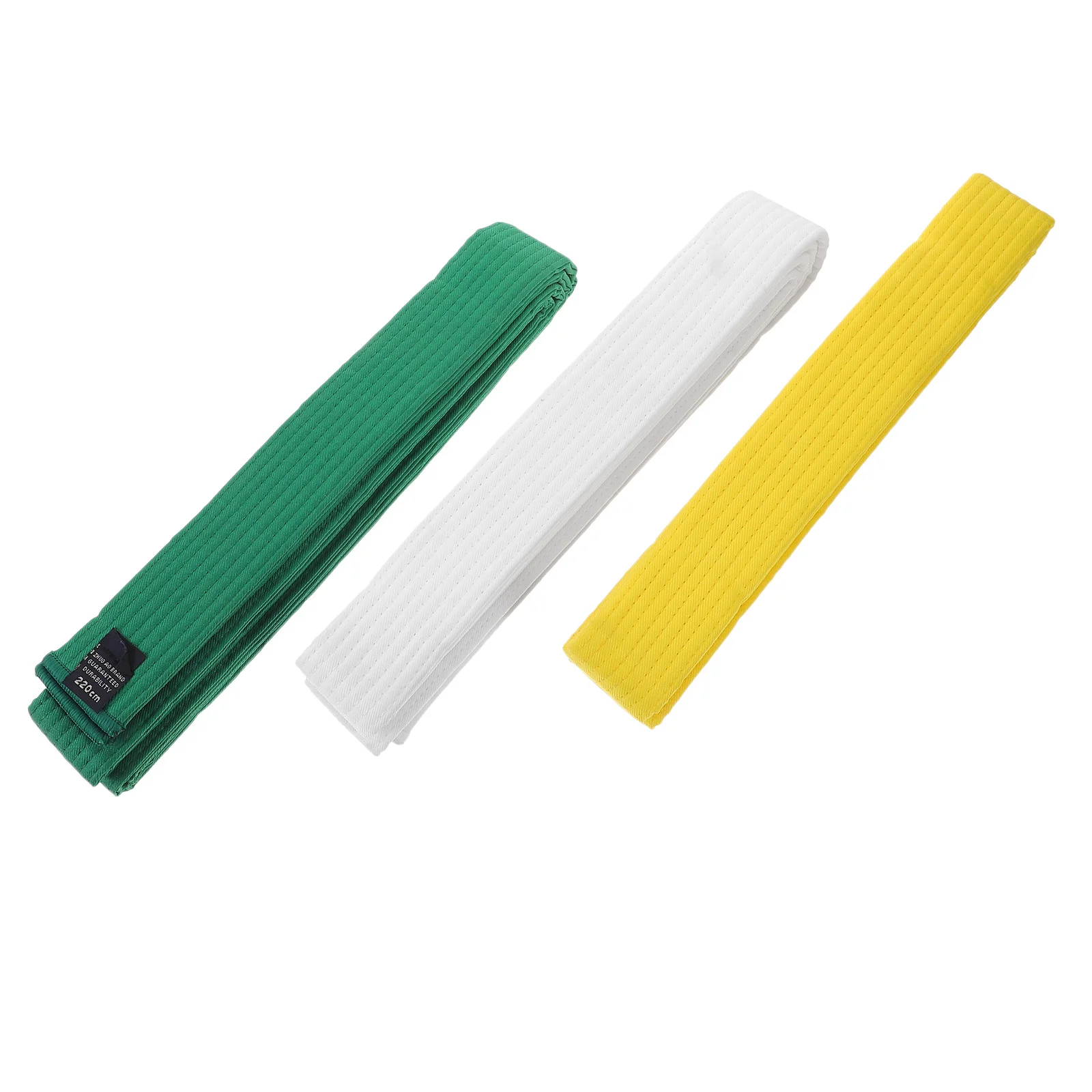 

3Pcs Karate Belt Set Comfortable Lightweight Martial Art Waist Wrap Easy Clean Training Belt for Taekwondo Practicing