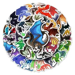 50PCS Cartoon Dragon Cool Animal Creative Graffiti Sticker Bike Skateboard Refrigerator Laptop Water Cup Computer