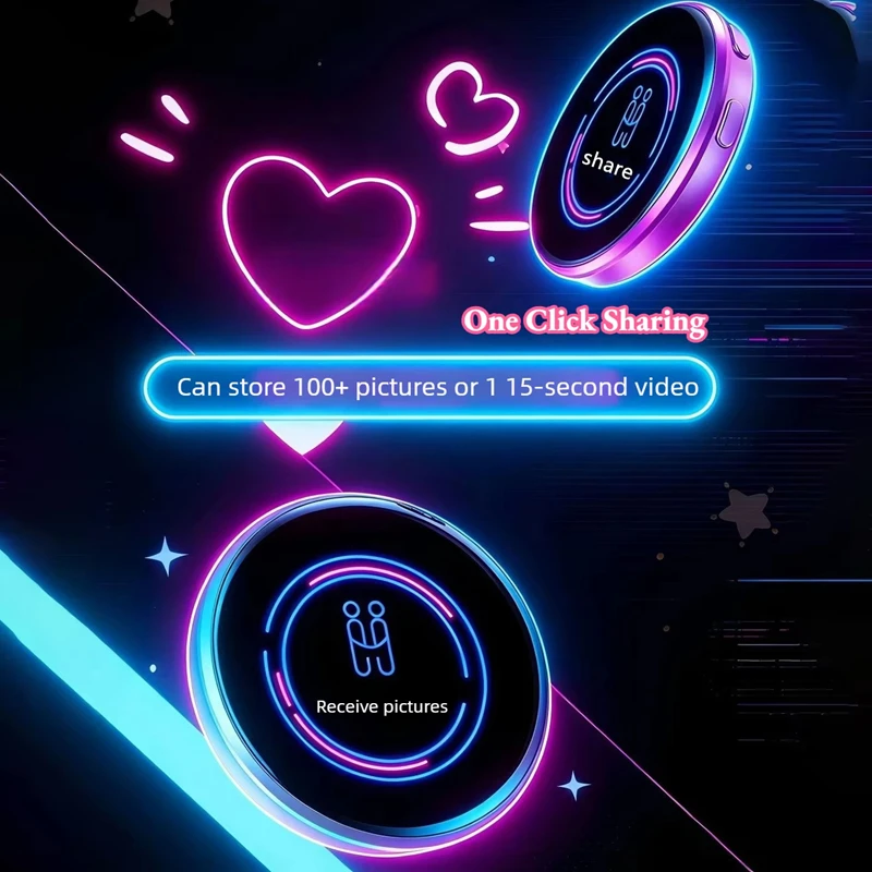 

HD Screen Smart Dynamic E-badge Electronic Badge Can Transfer Photos GIFs, Animations and Videos for Otaku Fans Gifts