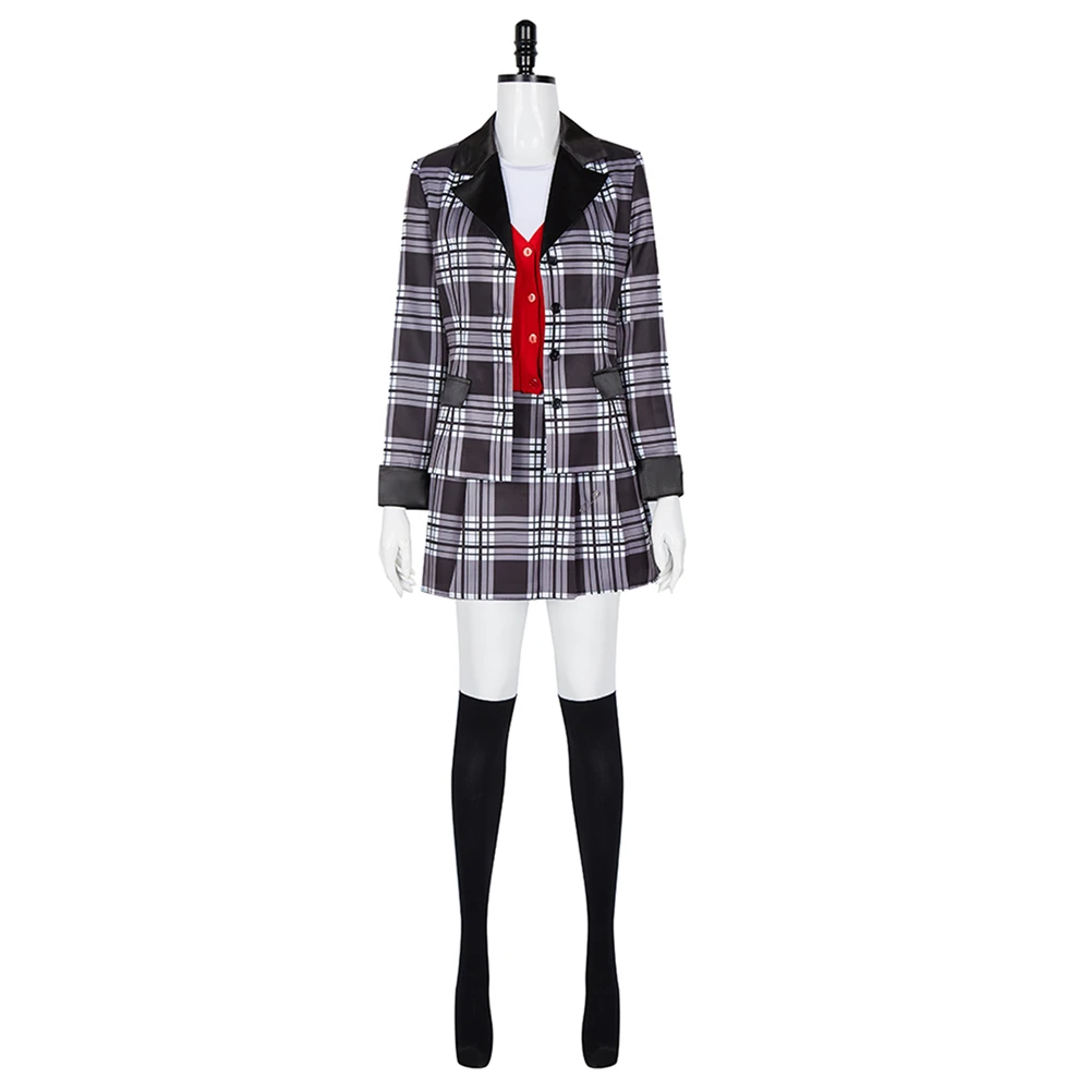 Movie Cher Horowitz Dion Dress Suit School Uniform College Jacket Skirt Woman Outfits Halloween Cosplay Costume