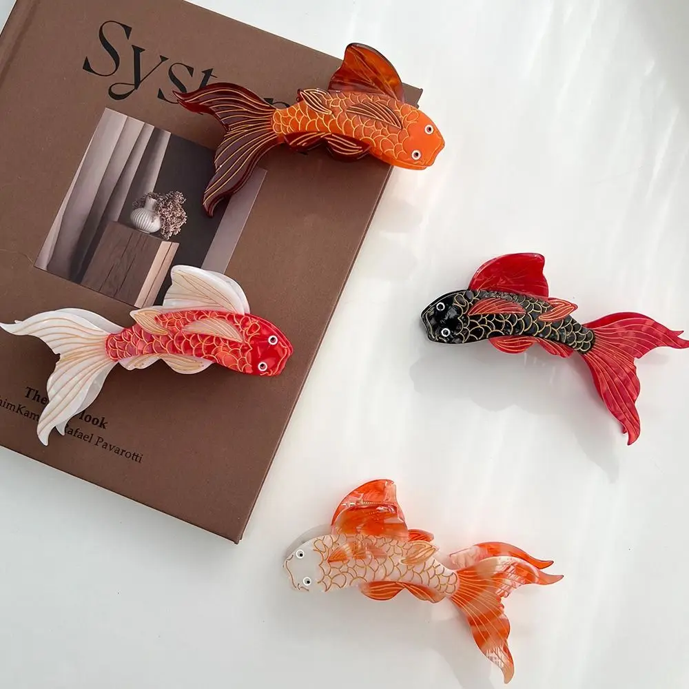

Hairpin Ocean Koi Hair Clip Geometry Shark Clip Acetic Acid Hair Claw Korean Style Headwear Hair Accessories Fish Grab Clip