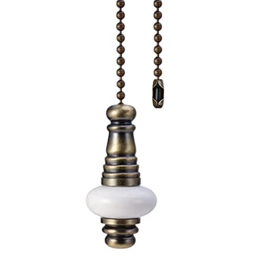 Ceiling Fan Pull Chain 12 inch Pull Chain Extension Fan Chain Extender Ceiling Fan Pulls Ornament with Ball Fan Chain Connector