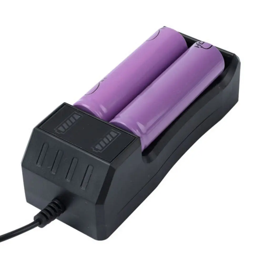 

2pcs 2 Slots 18650 Battery Charger Fast Charging Efficient Batteries USB Charger 4.2V Intelligent Charge