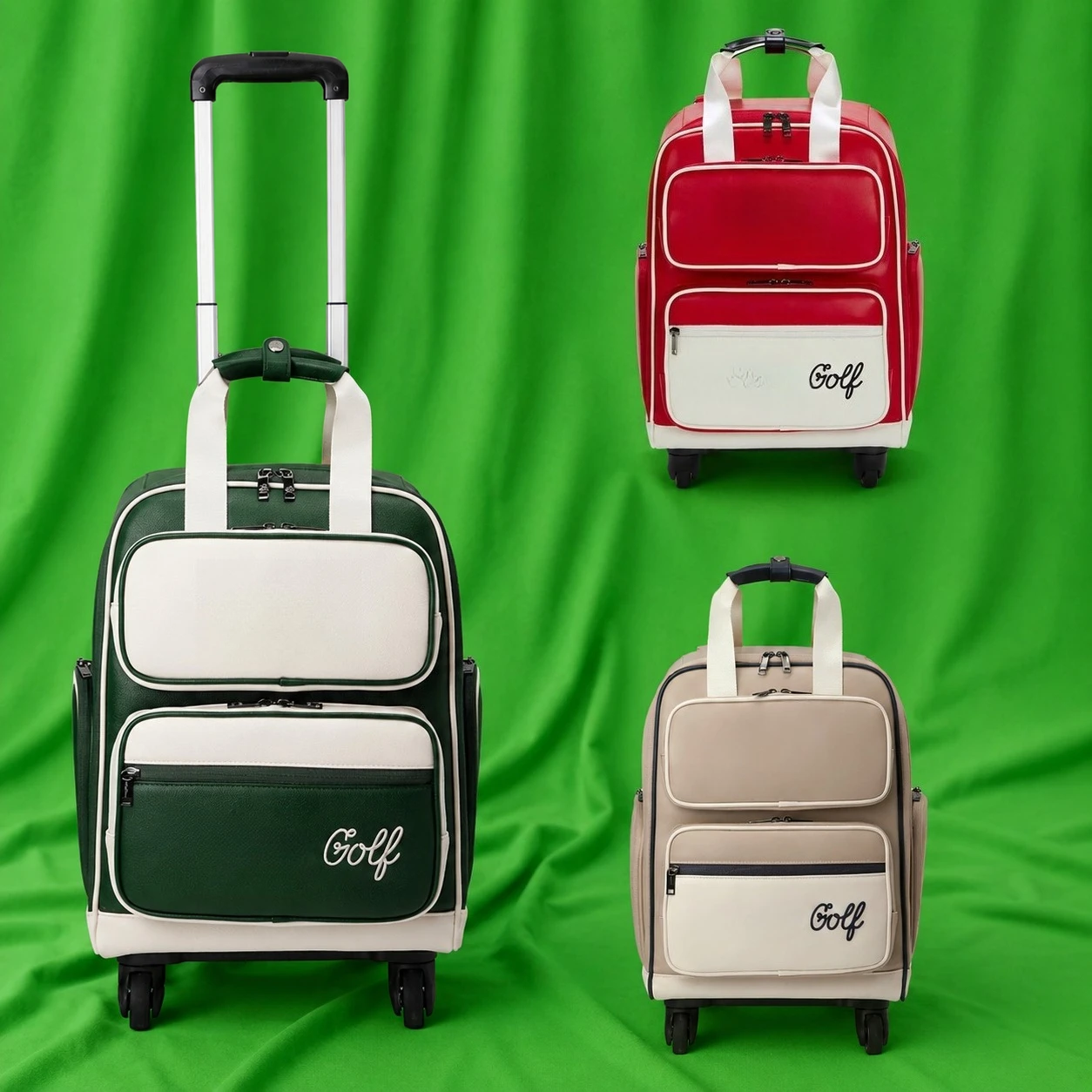 

2026 Korean Style Golf Clothing Bag Trendy Graphic Spinner Luggage Large Capacity Rolling Suitcase Unisex Luxury Travel Tote