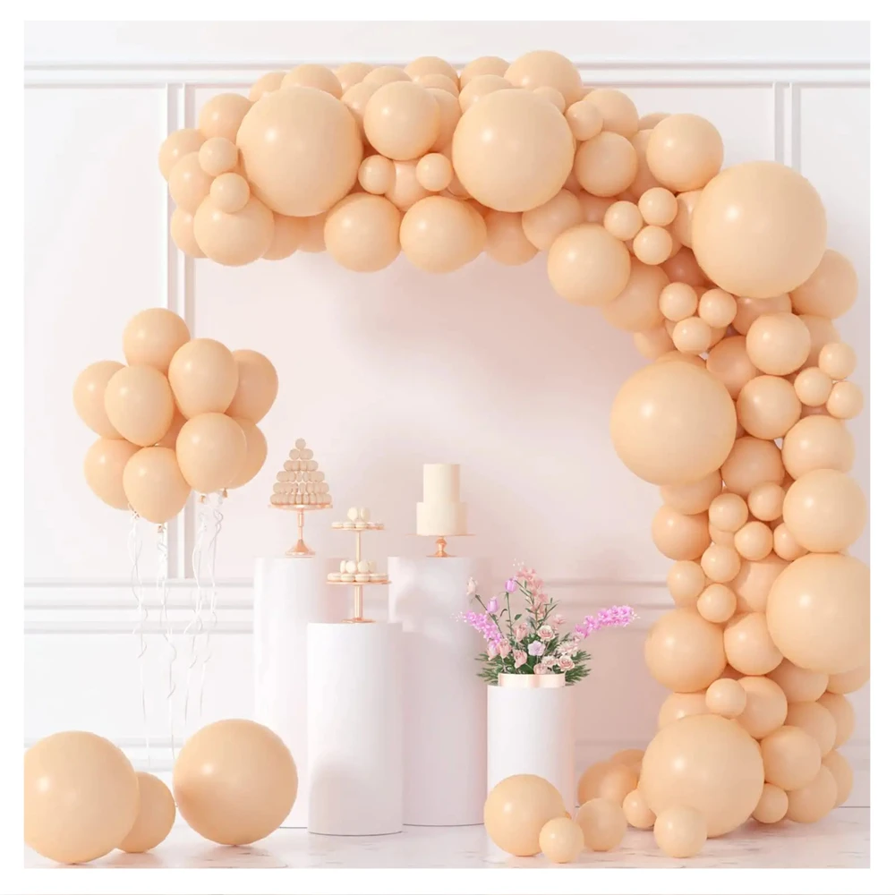 95pcs Nude Latex Balloon Arch Garland Kit Blush Birthday Baby Shower Wedding Bridal Shower Boho Party Decorations