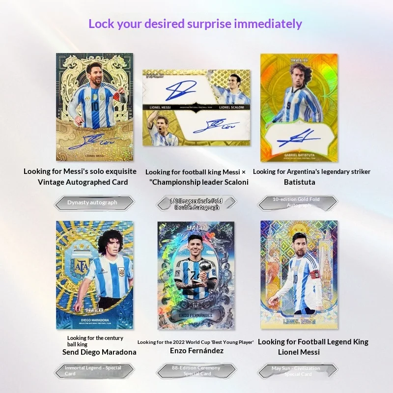 2025 Argentina National Team Factory Sealed Trading Cards Blind Box Lionel Messi Autograph World Cup Soccer Collectible Gift