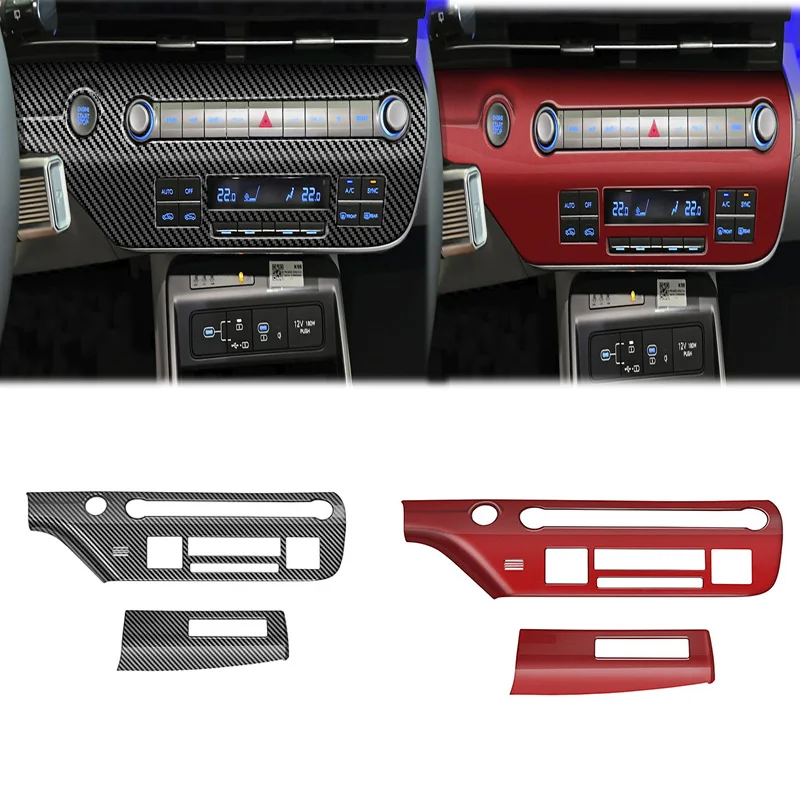 For Hyundai KONA 2024 2025 ABS Headlight Switch Button Cover Trim Dashboard Control Panel Sticker Decoration Accessories