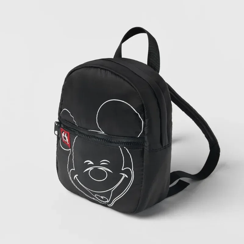 Disney New Black Cartoon Mickey Print Lekki plecak dla dzieci do szkoły podstawowej i przedszkola