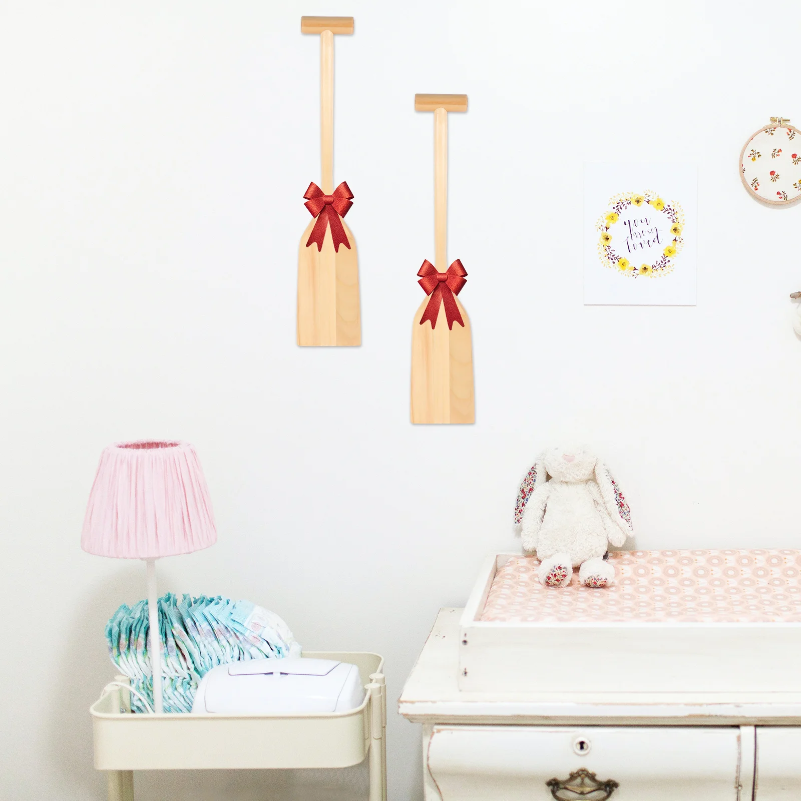 

Wooden Paddle Unfinished Oar Shape Craft Smooth Surface Natural Texture Home Decor DIY Wood Paddle Ornament for Bedroom Living