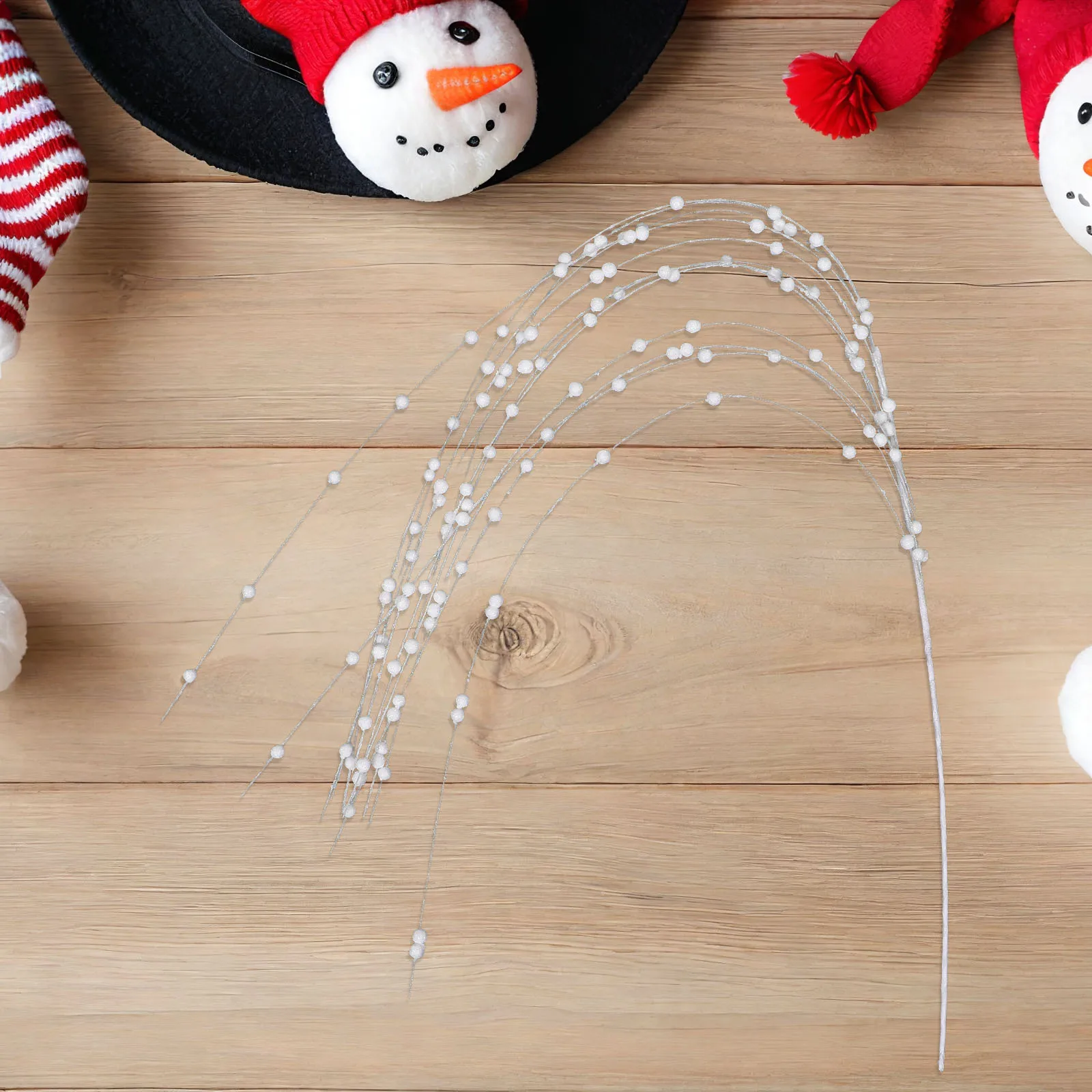 

6Pcs Glitter Artificial Berry Stems Shimmering Christmas Tree Decorations Fine Craftsmanship Xmas Wreath Picks DIY Supplies