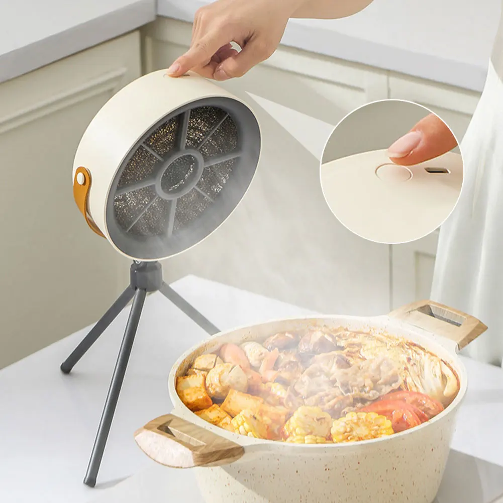 Portable Desktop Range Hoods Exhaust Fan Small Kitchen Hood Barbecue USB Supply Desktop Range Hoods with 3 Speed