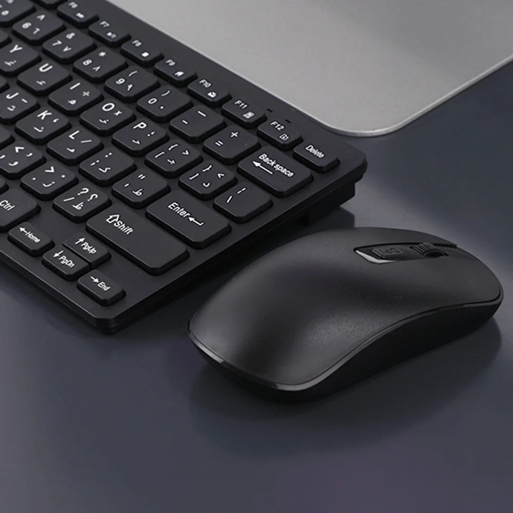 2024 حار 78 مفاتيح لوحة المفاتيح العربية ماوس لاسلكي للعبة مشغل الكمبيوتر التلفزيون لوحة المفاتيح العربية ومجموعة الماوس لوحة المفاتيح الألعاب دروبشيبينغ