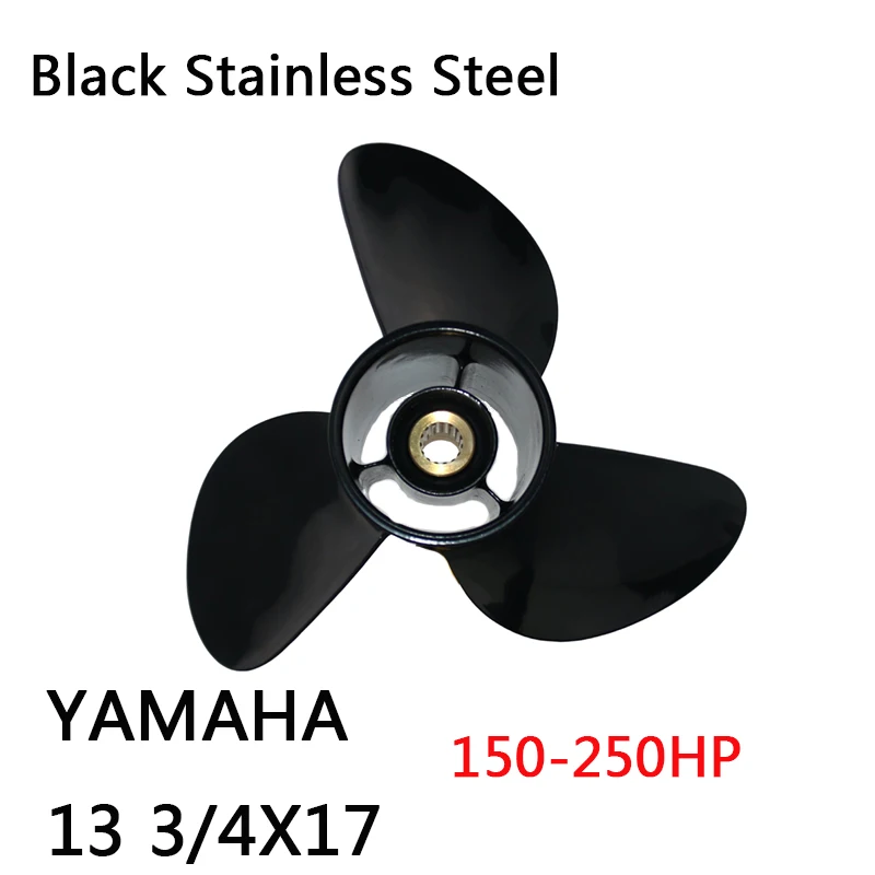 

Captain Boat Stainless Steel Propeller 13 3/4x17 Fit Yamaha Outboard Engines 225 250 300 HP Screw 3 Blade 15 Tooth Spline RH