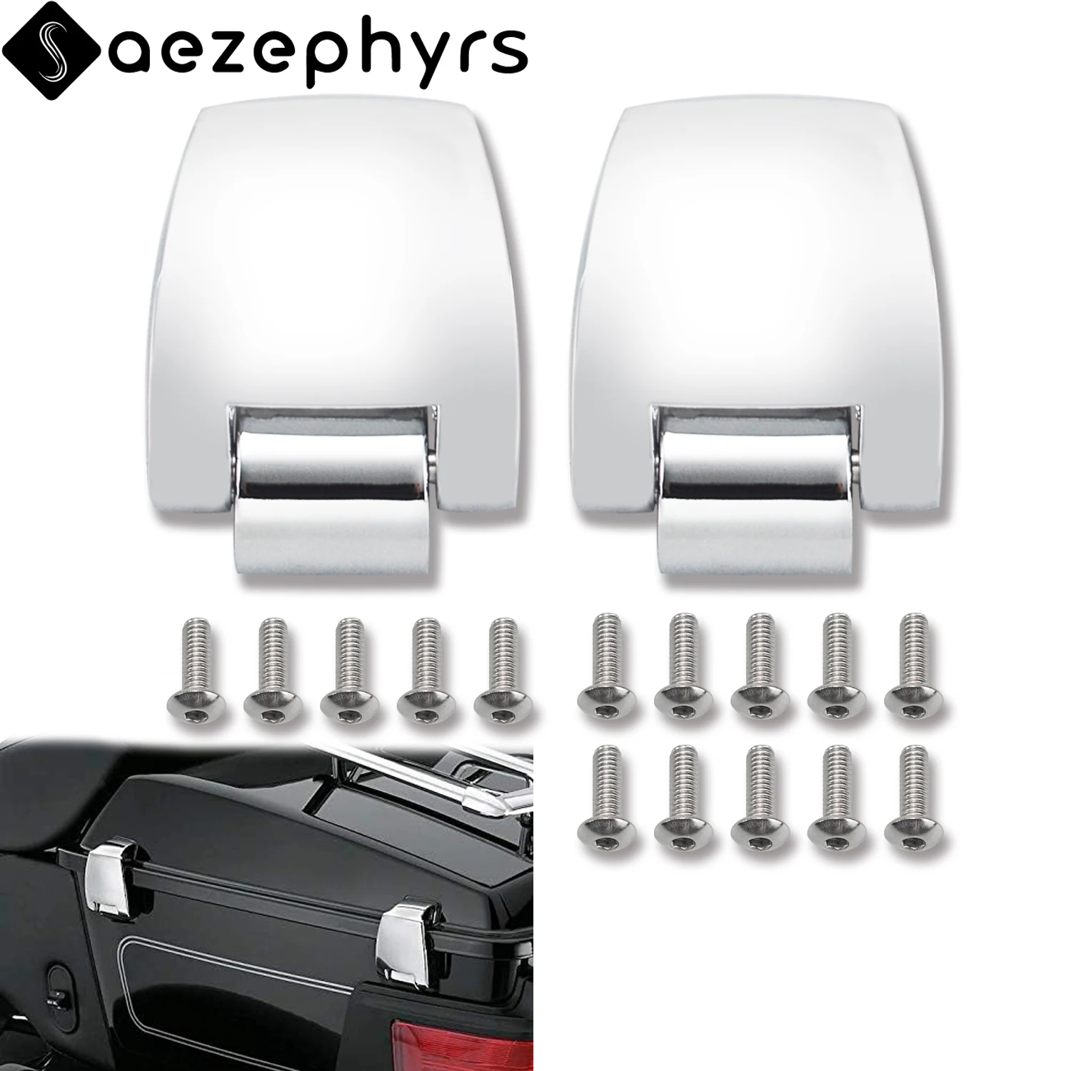 

Motorcycle Tour Luggage Pack Latch Razor Chopped King Luggage Hinges for Harley Touring Electra Street Glide Road King 1988-2013