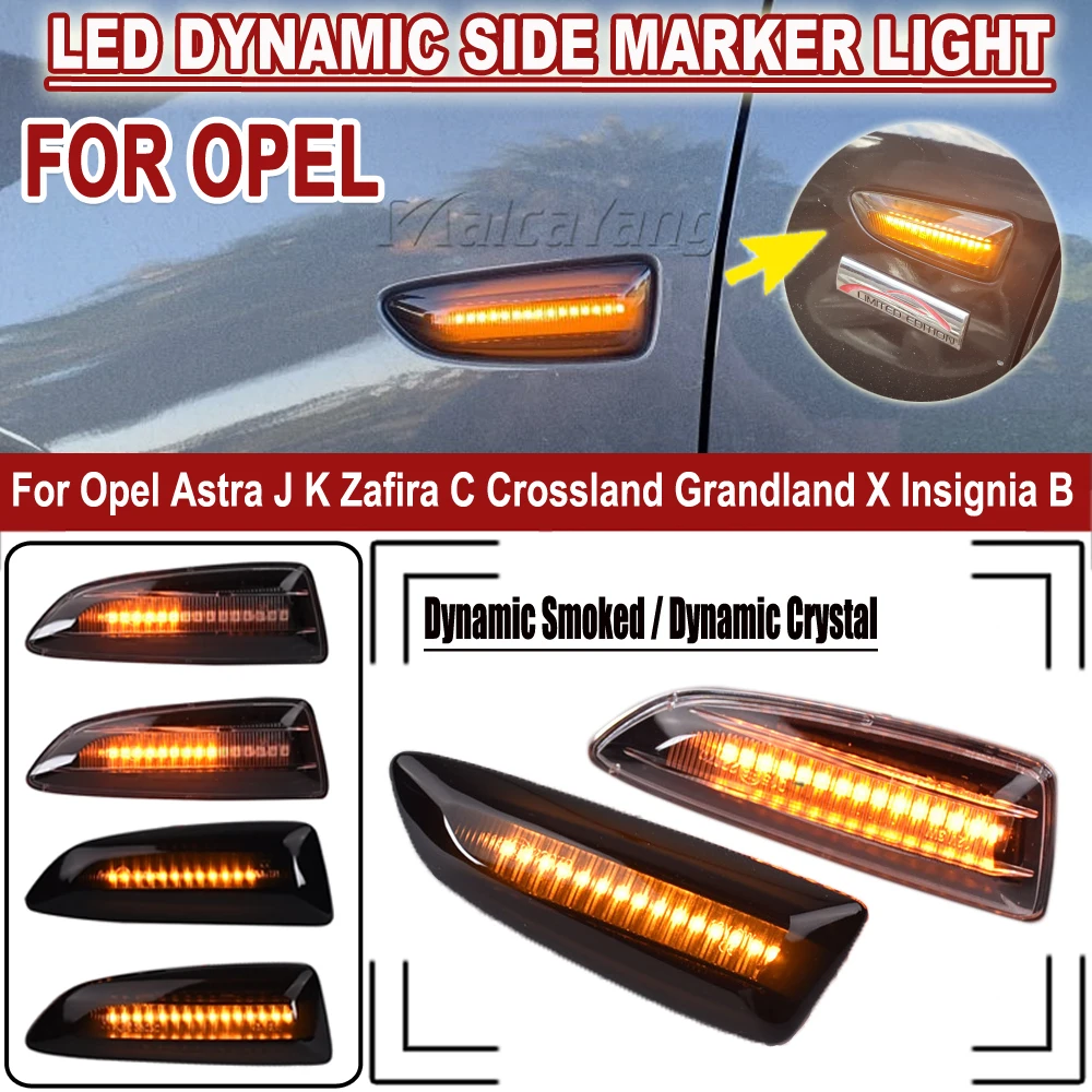 LED Turn Signal Light Blinker Indicator Side Marker Lamp For Opel Vauxhall Astra J K Crossland X Grandland Insignia B Zafira C