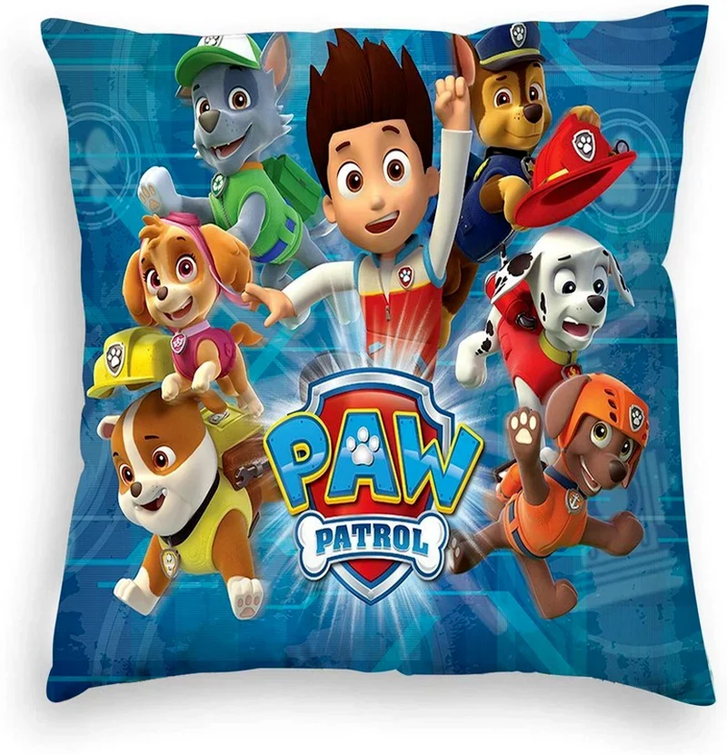 SPIN MASTER Cartoon Paw Patrol Dog Cute Pillowcase Car Sofa Anime Figures Pillow Cover Children Birthday Christmas Gifts 45cm