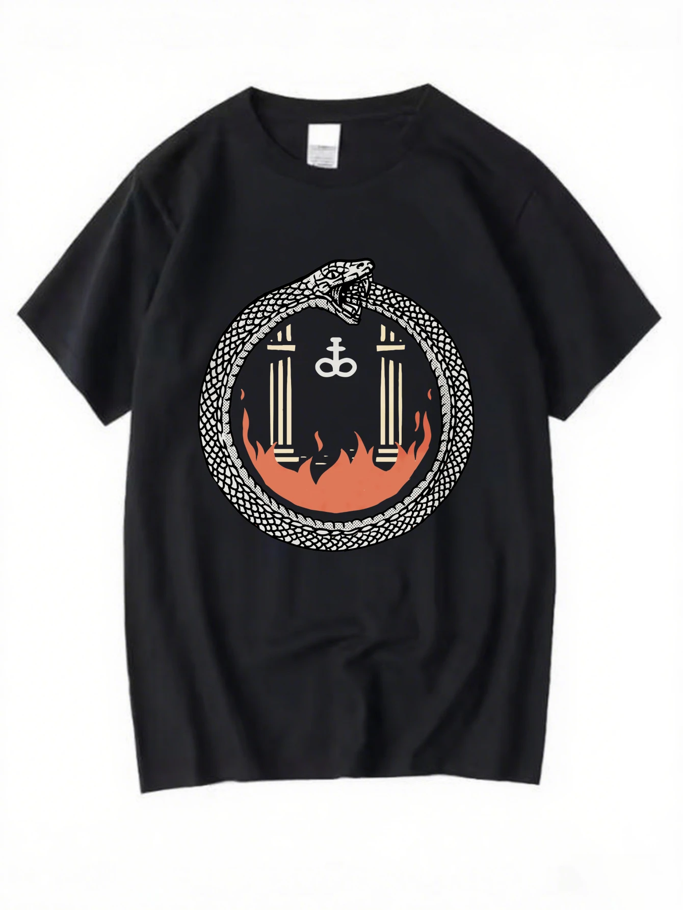 Vintage Halloween Pumpkin Face Graphic T-Shirt for Men, Spooky Style Short Sleeve Tee, Casual Pumpkin Print Tops