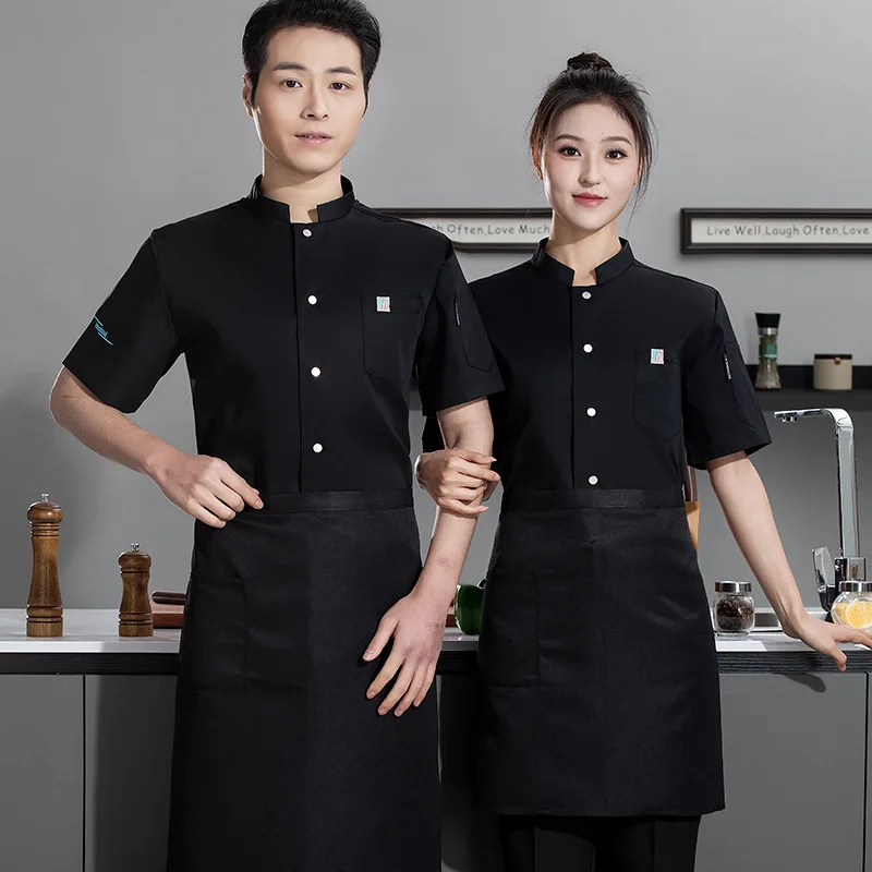 Ristorante Chef Abiti da lavoro Manica corta Baker Catering Hotel Cantina Ristorante Chef Uniforme Giacca da cucina traspirante estiva