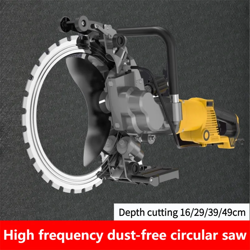 5000W Wall Slotting Machine Electric Concrete Cutting Machine Handheld Cutting Saw Circular Saw w/Saw Blade 300-600mm